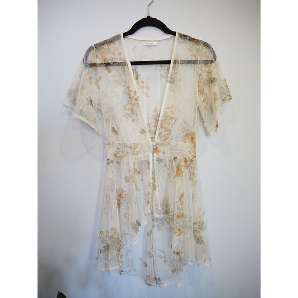 Floral top, button-down style komono - Picture 3 of 5